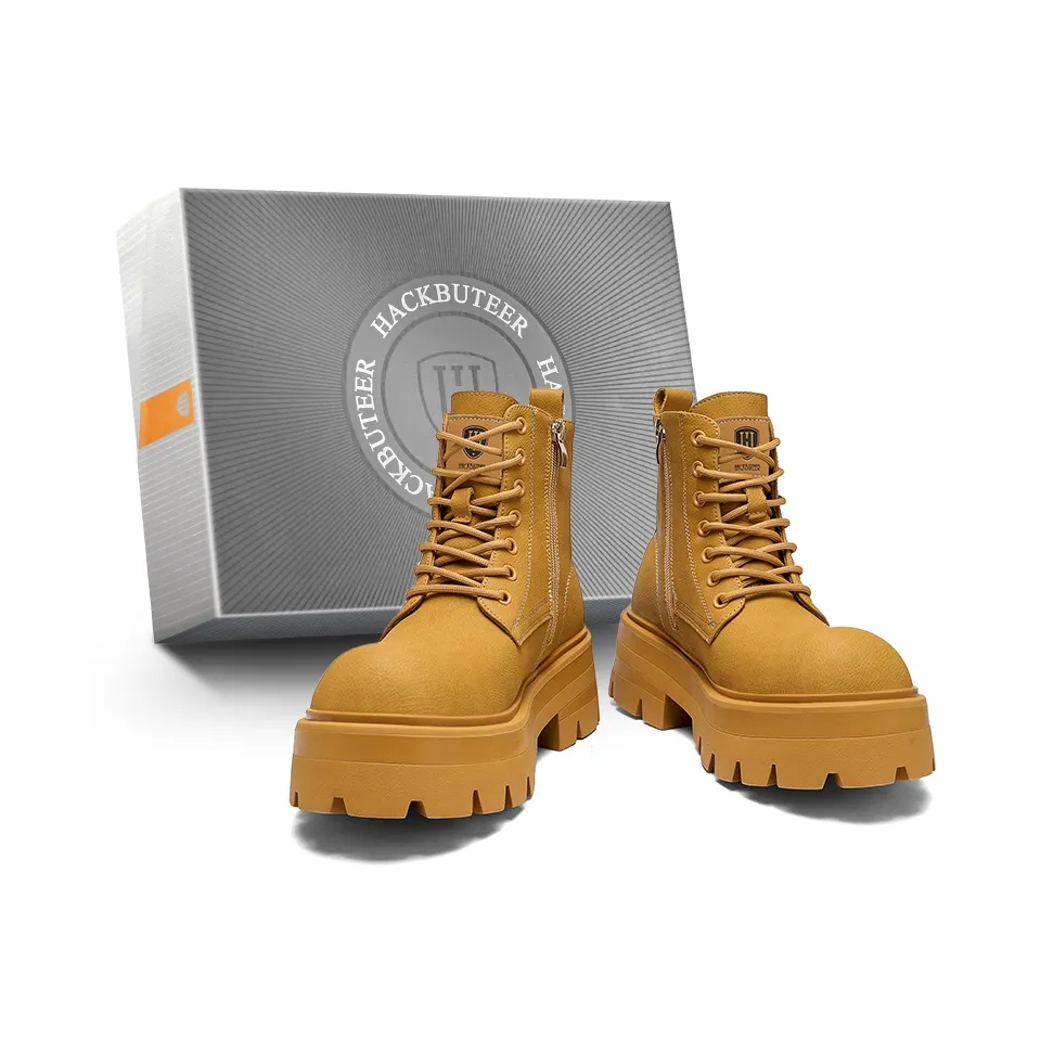 HACKBUTEER Ankle Длина (размер в длину) Мартин Boot Men's Box Включено