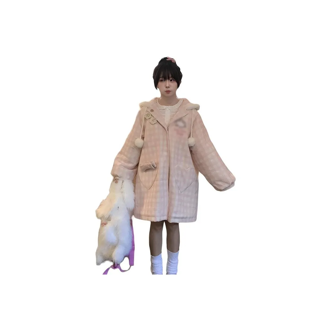 PZHK Розовый Женский пуховик