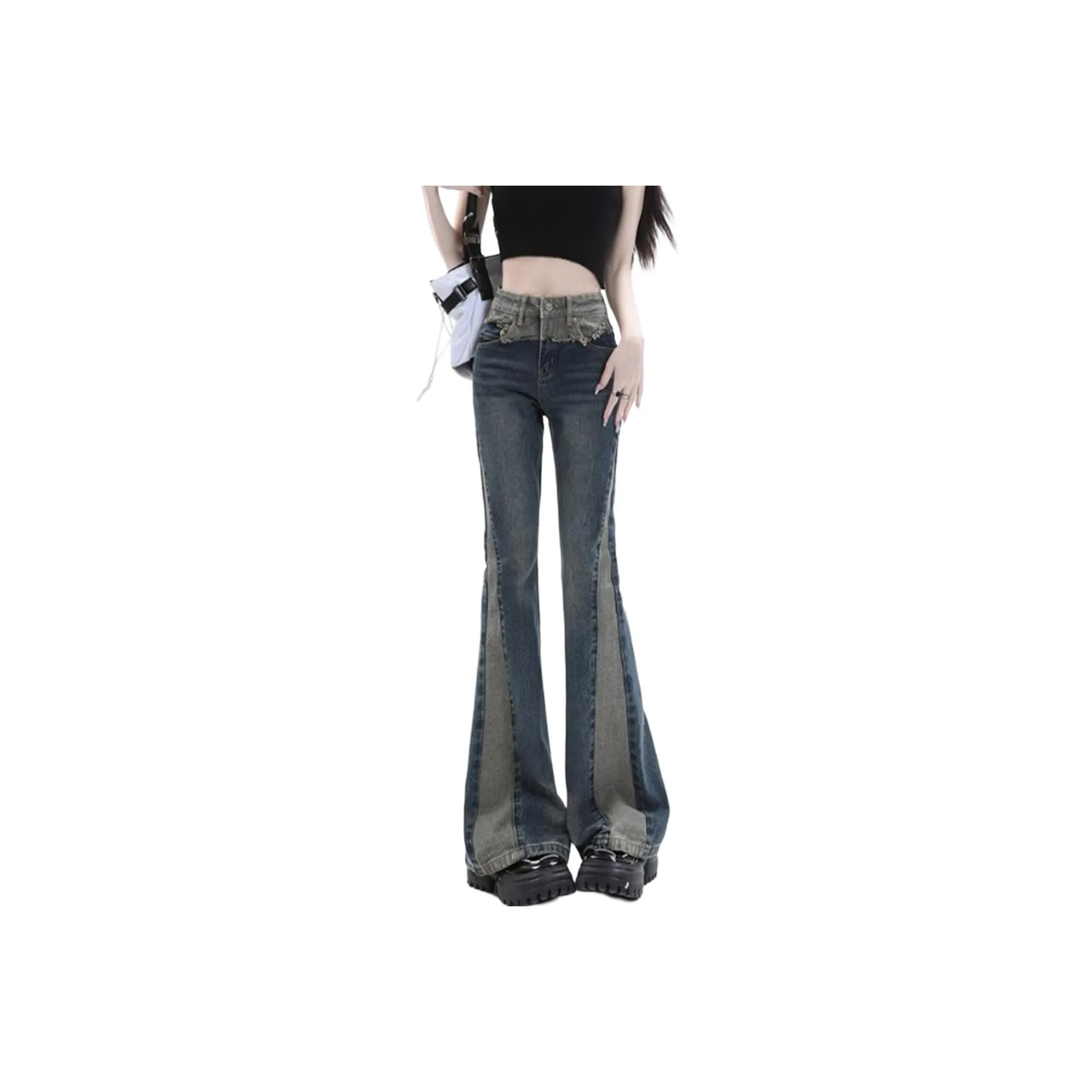 ACHIEVE ACHV Винтажные синие женские джинсы