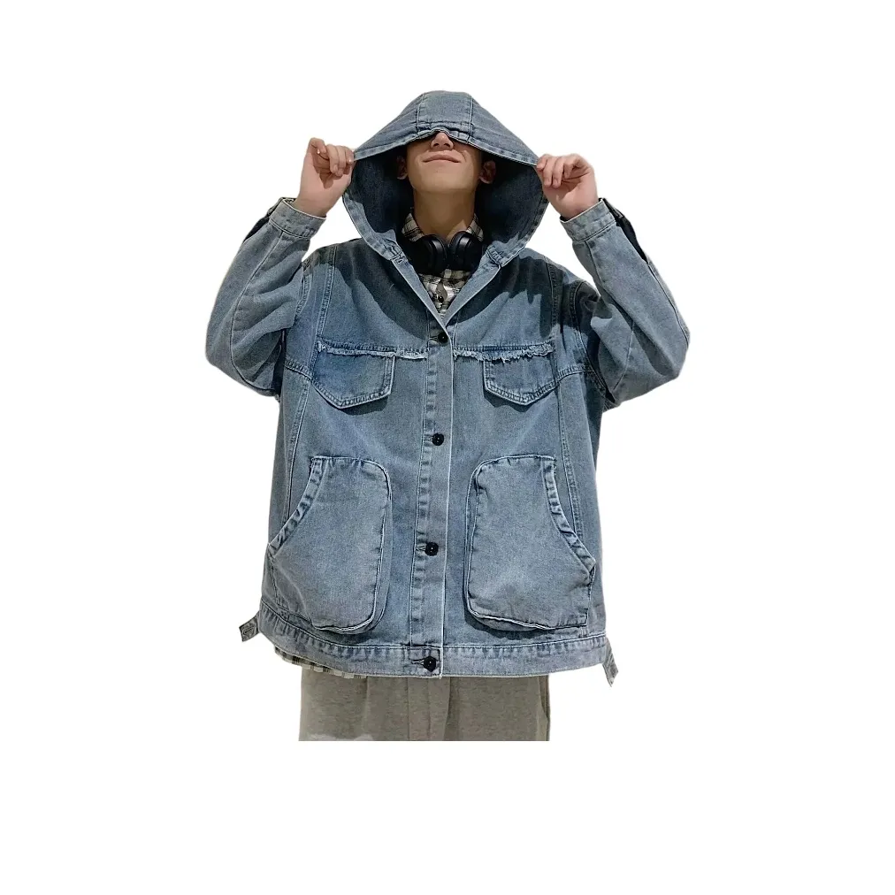 THINGYLAB Синий Мужской Джинсовые Куртки