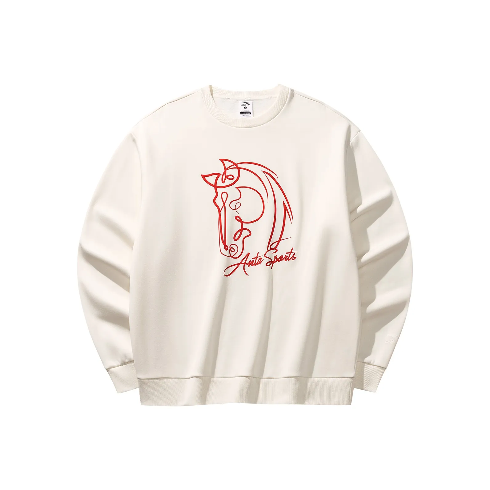 ANTA Свитшот Мужской Теплый Белый Нефрит