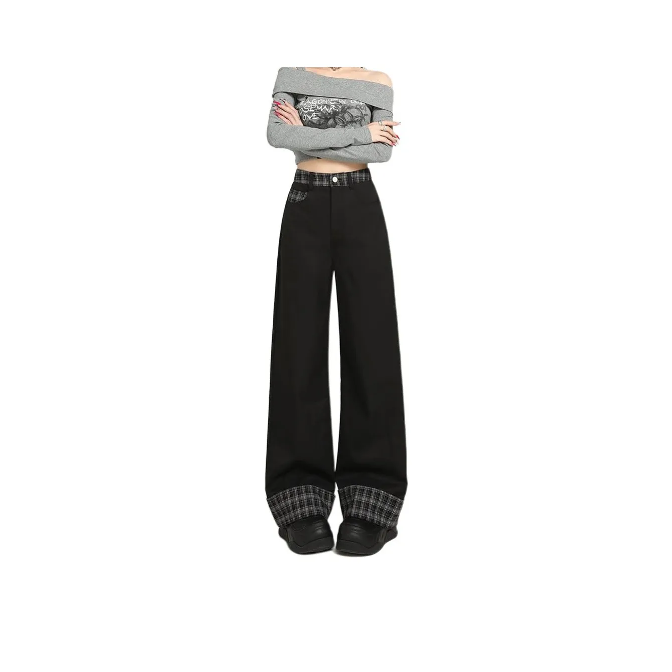 KULAIYA Черные Женские Повседневные Штаны