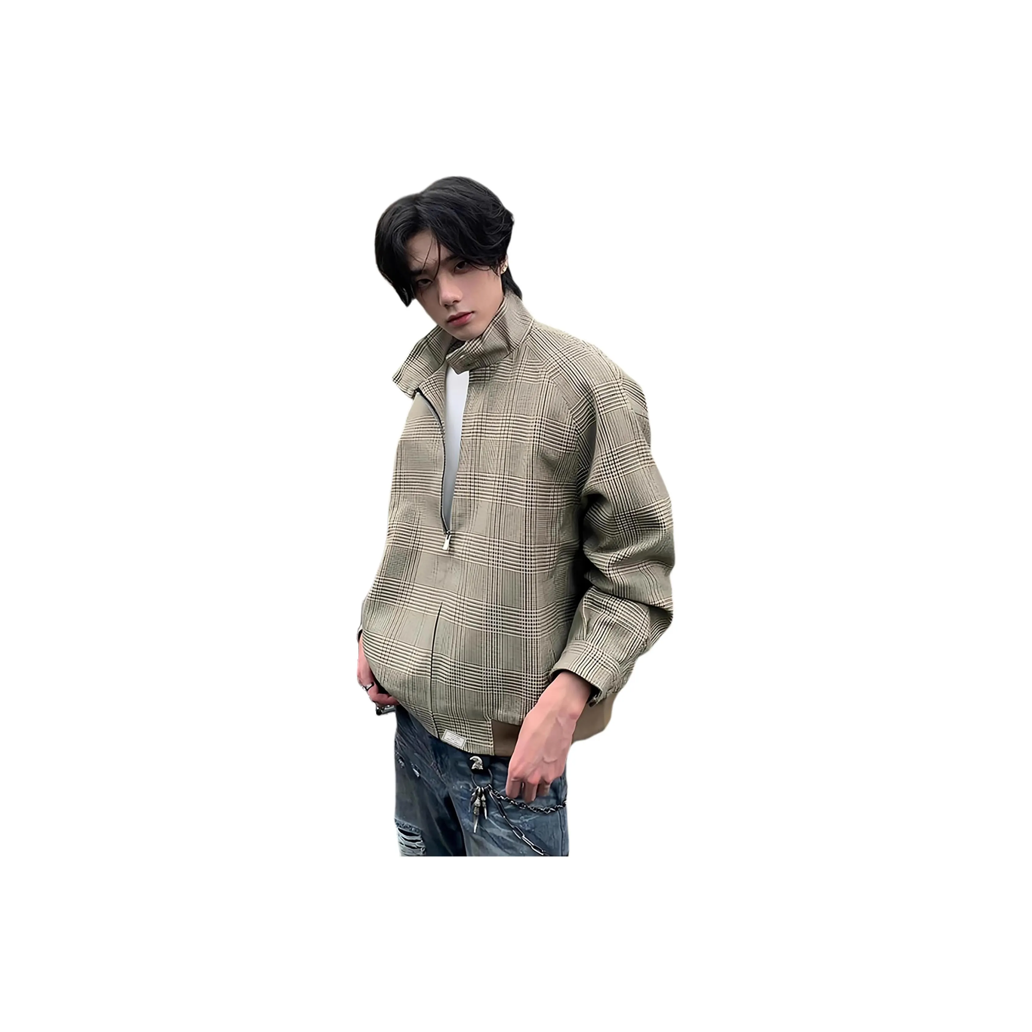 City Hipster Коричневый Гусиная лапка Унисекс Куртки