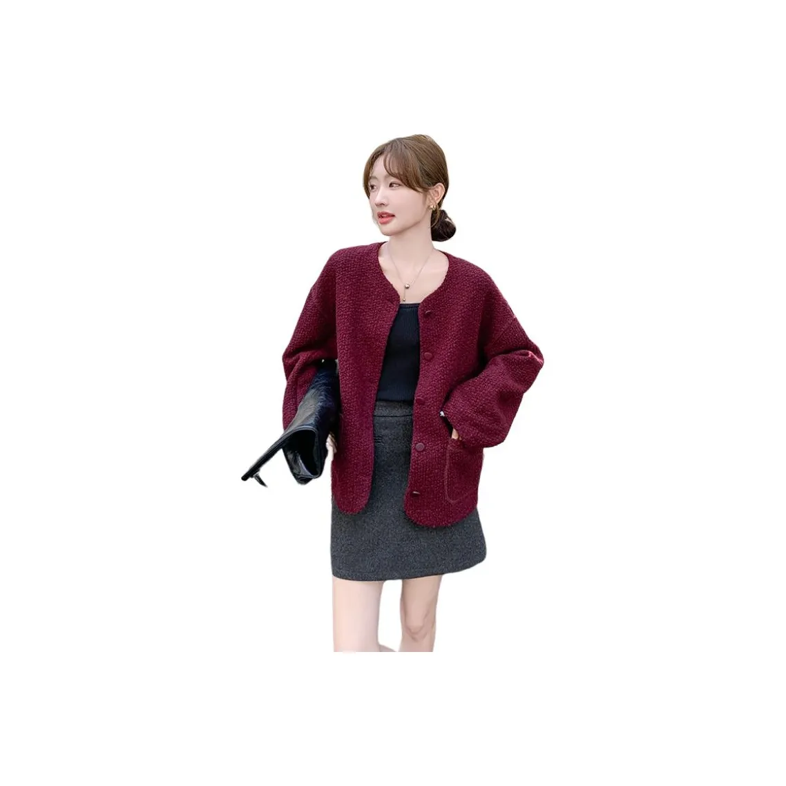 MEXICAN Красный Женский Короткий Пальто