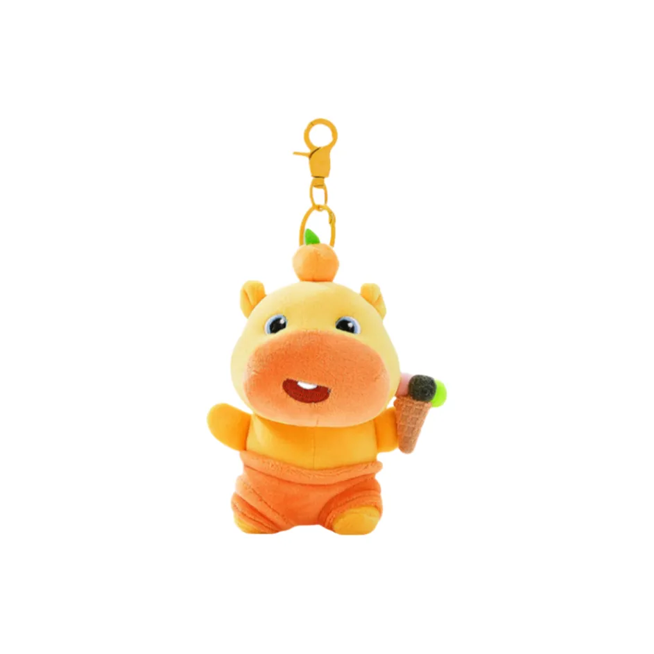 Cute Chip Мороженое Капибара Милый ОткрытоEnded Улыбка Капибара Плюшевый Брелок 10 см Высота