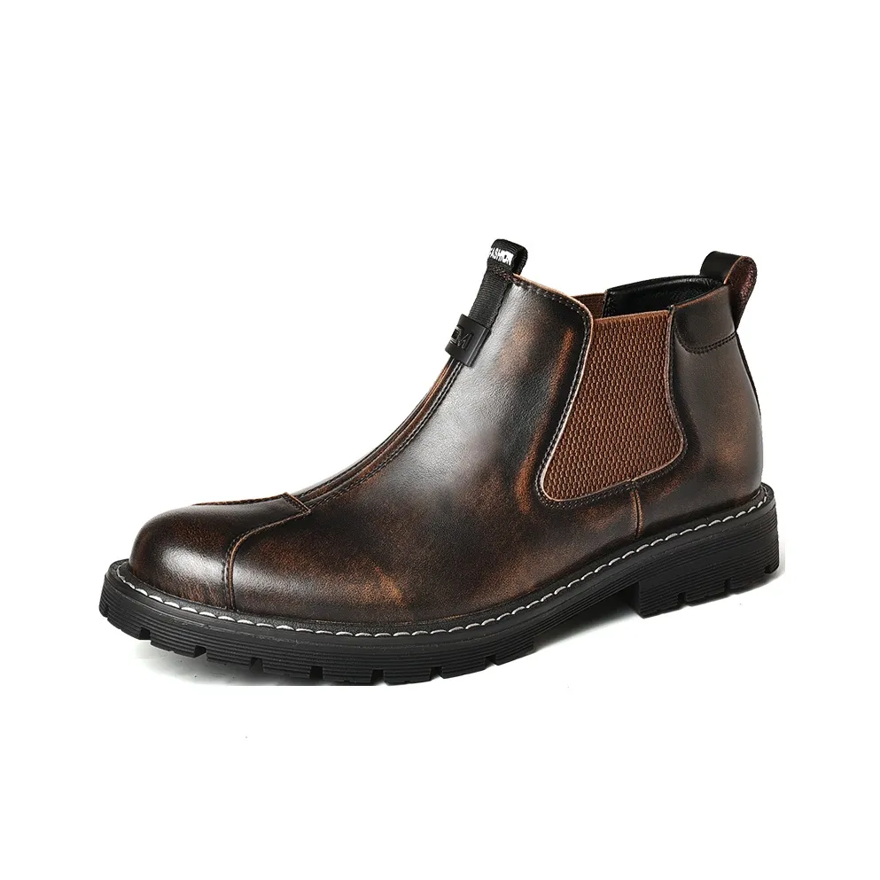 H2 Vintage Fashion Удобная обувь для мужчин универсальная бизнес-обувь ботинки Челси для мужчин