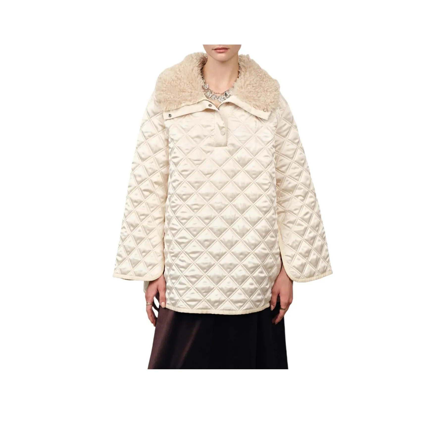FABRIQUE Pearl White Women's Down Jackets (Пуховики)