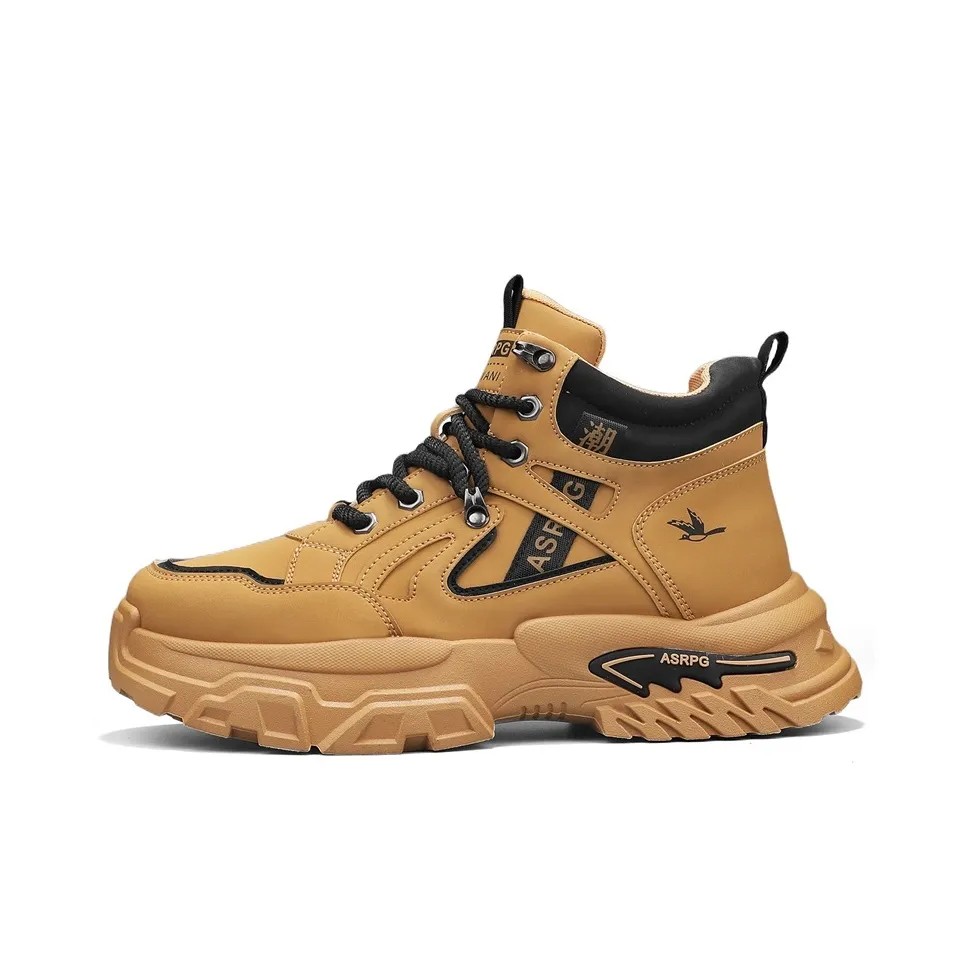 XINJIYUAN Высокие рабочие ботинки с стильным краем короткие ботинки Martin мужские