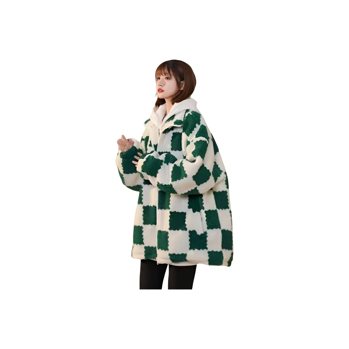 GIUHF Зеленый Женский Пуховик