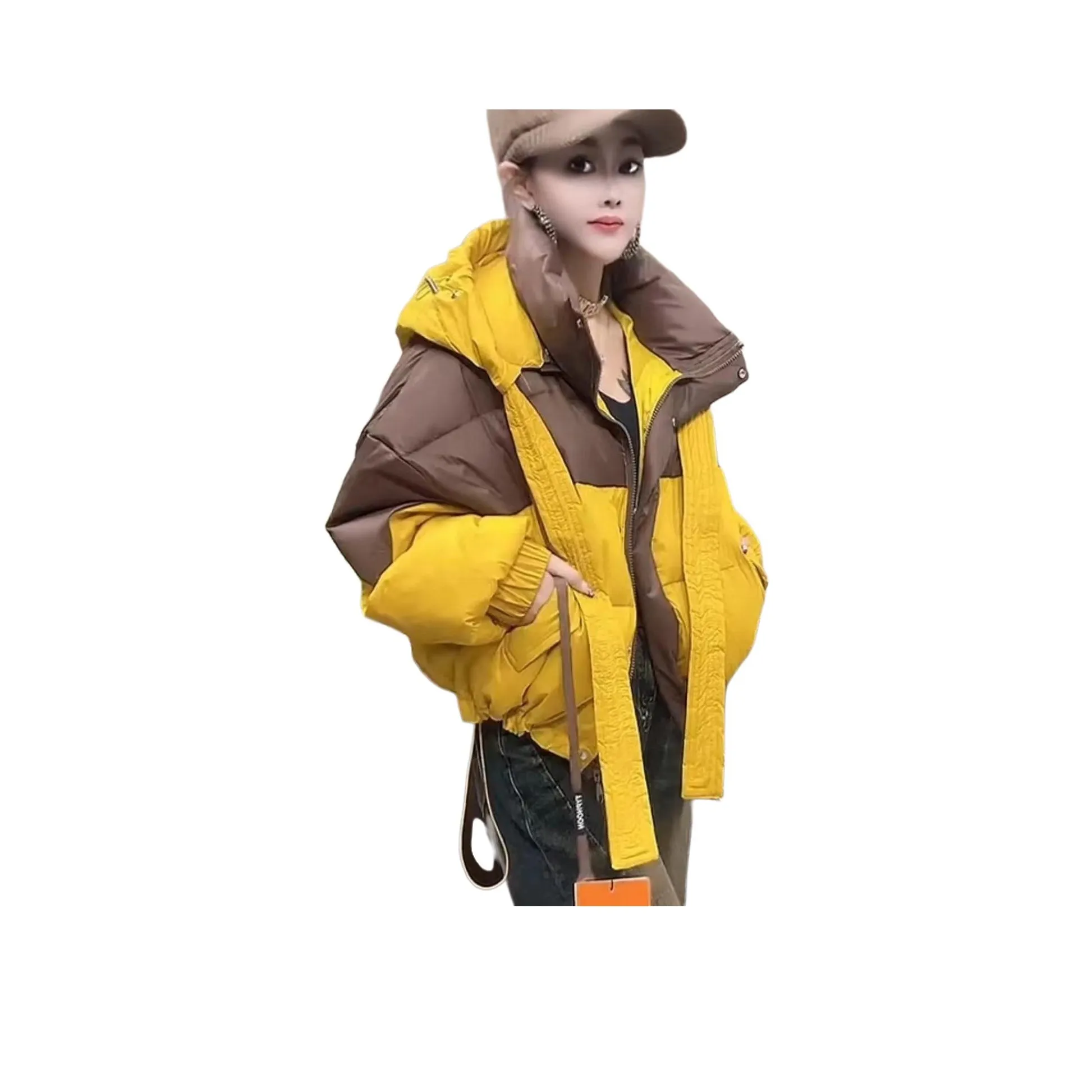 GIUHF Элегантный Желтый Женские Пуховики