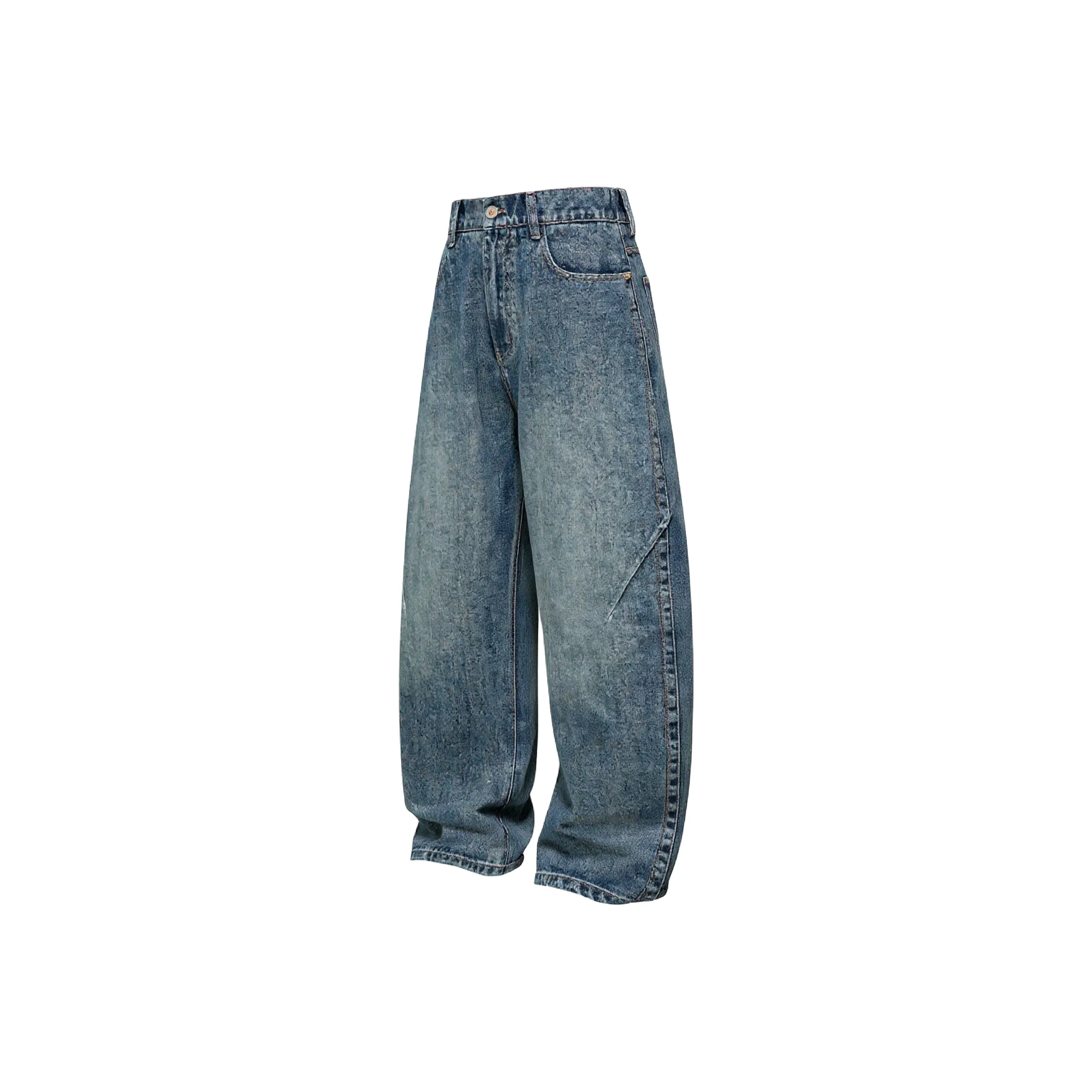 FAIRWHALE Светлый Винтаж Синий Унисекс Джинсы