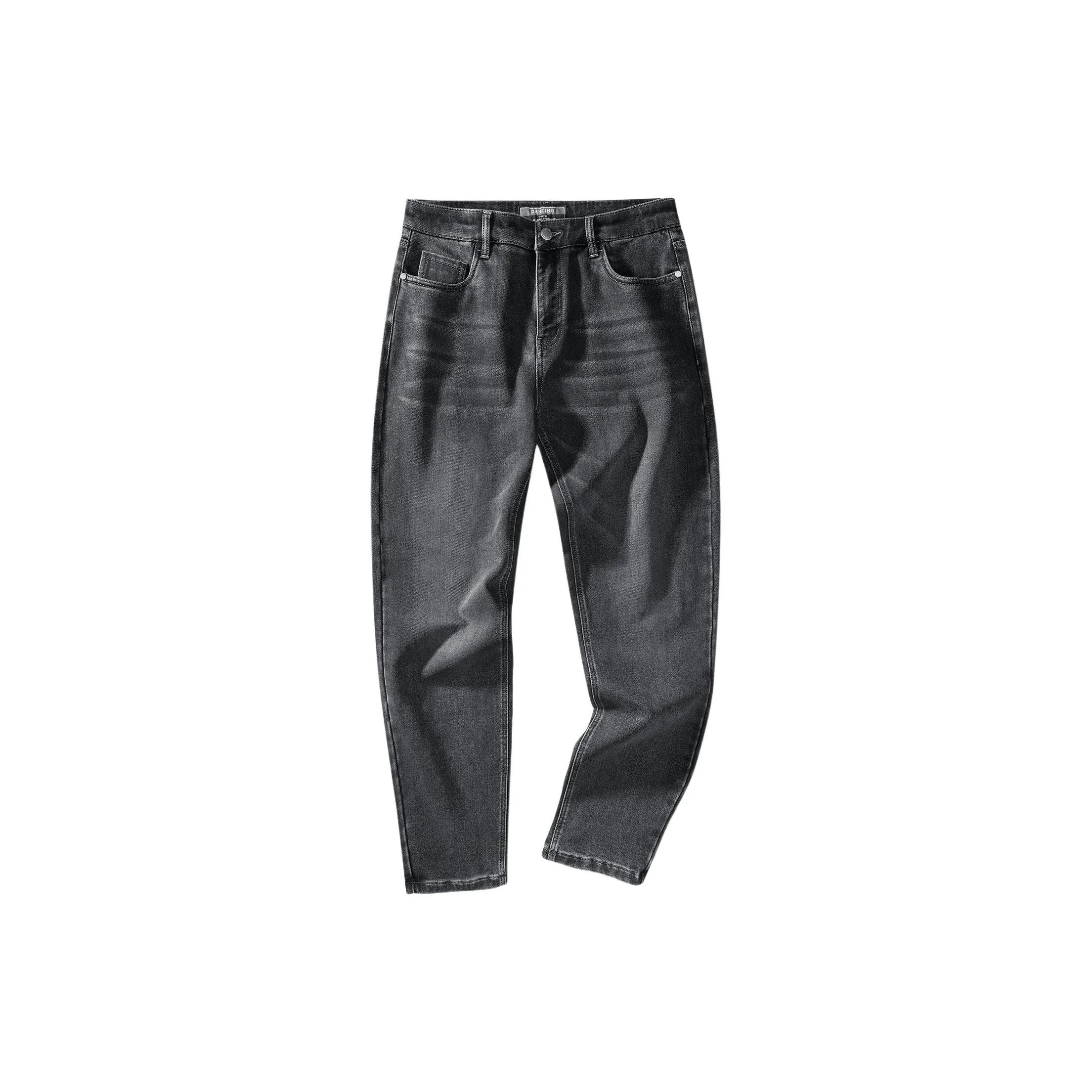 YULANGGONGWU Черный Серый Цвет Мужские Джинсы