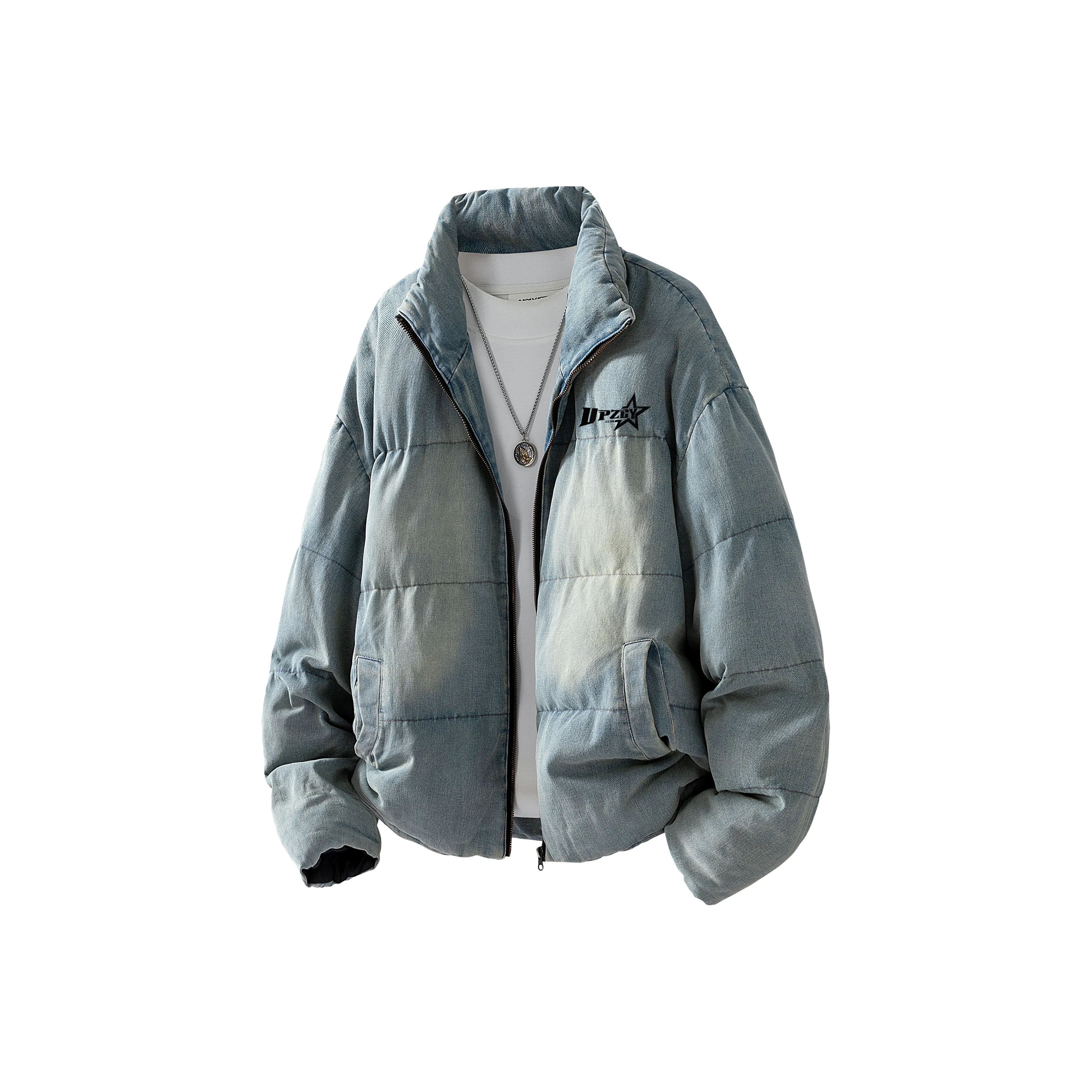 UPZCY Светло-синий унисекс пуховики