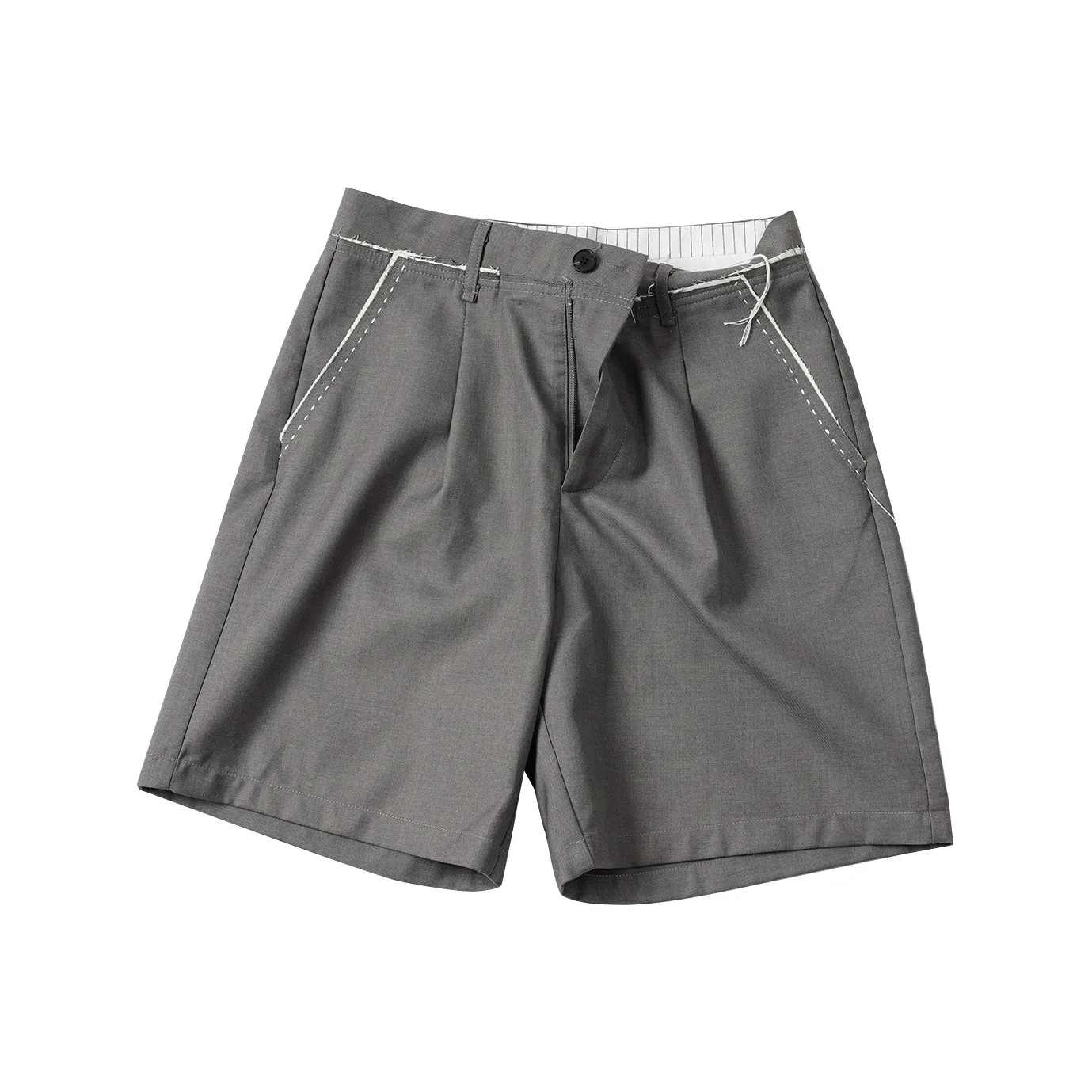 FAIRFAFO Серые Женские Повседневные Шорты