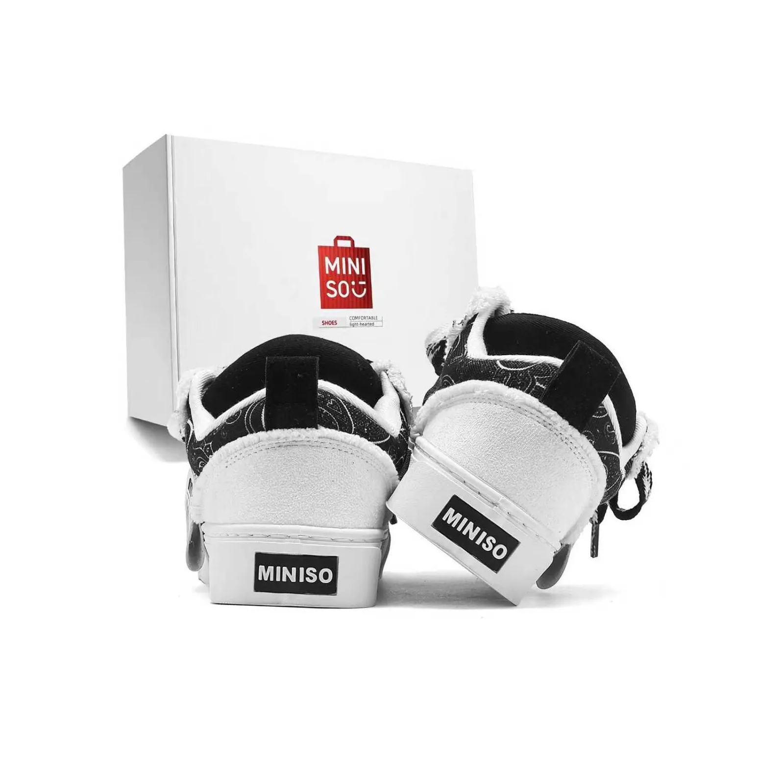 Miniso Скейтборд Кроссовки Низкие Тотем Черные Унисекс