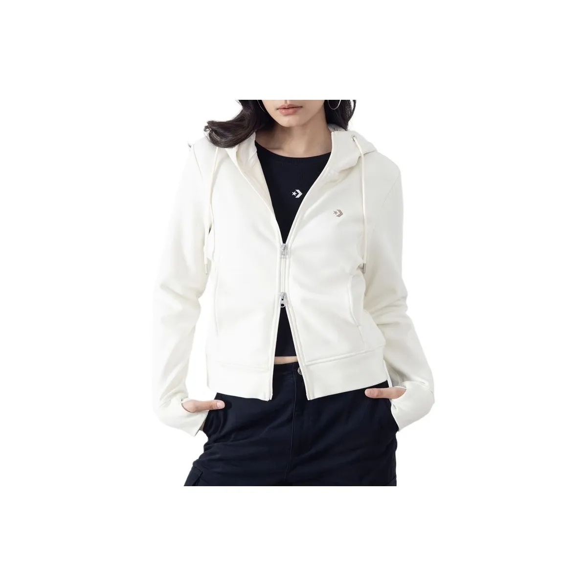 Конверс Белый Женский Свитшот