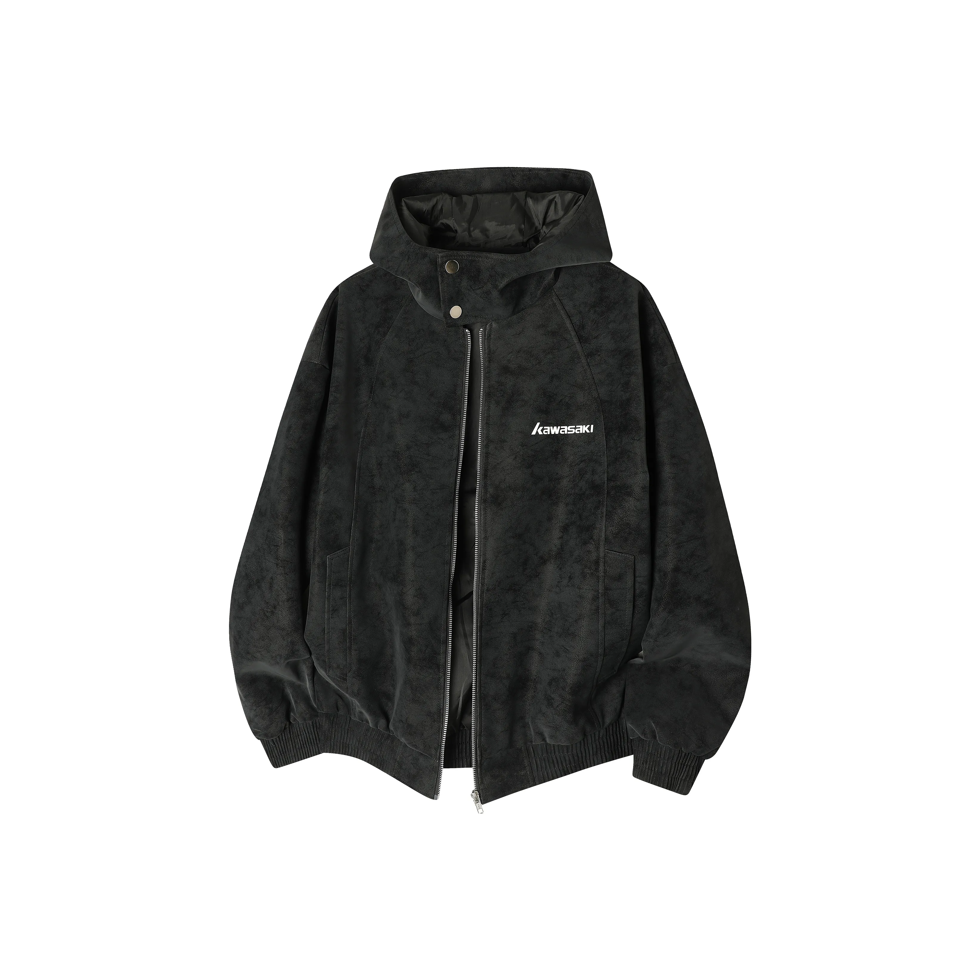 Kawasaki Leather Jacket Coat Unisex Кавасаки кожаная куртка пальто унисекс