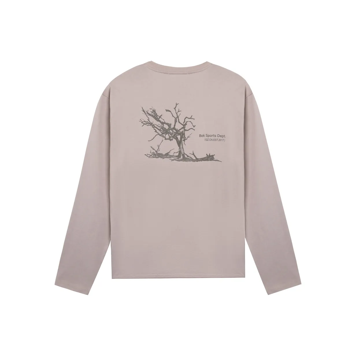 BOKLAB Круглый вырез Тяжелый Длинный рукав Т-рубашка Базовый слой Топ Унисекс