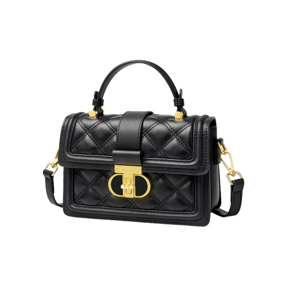 AOKANG Коровья кожа Сумка Стандартная Женская Классическая Черная Экрю