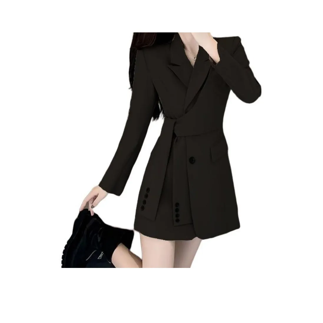 XIANSINIAO Длинное платье с длинными рукавами женское