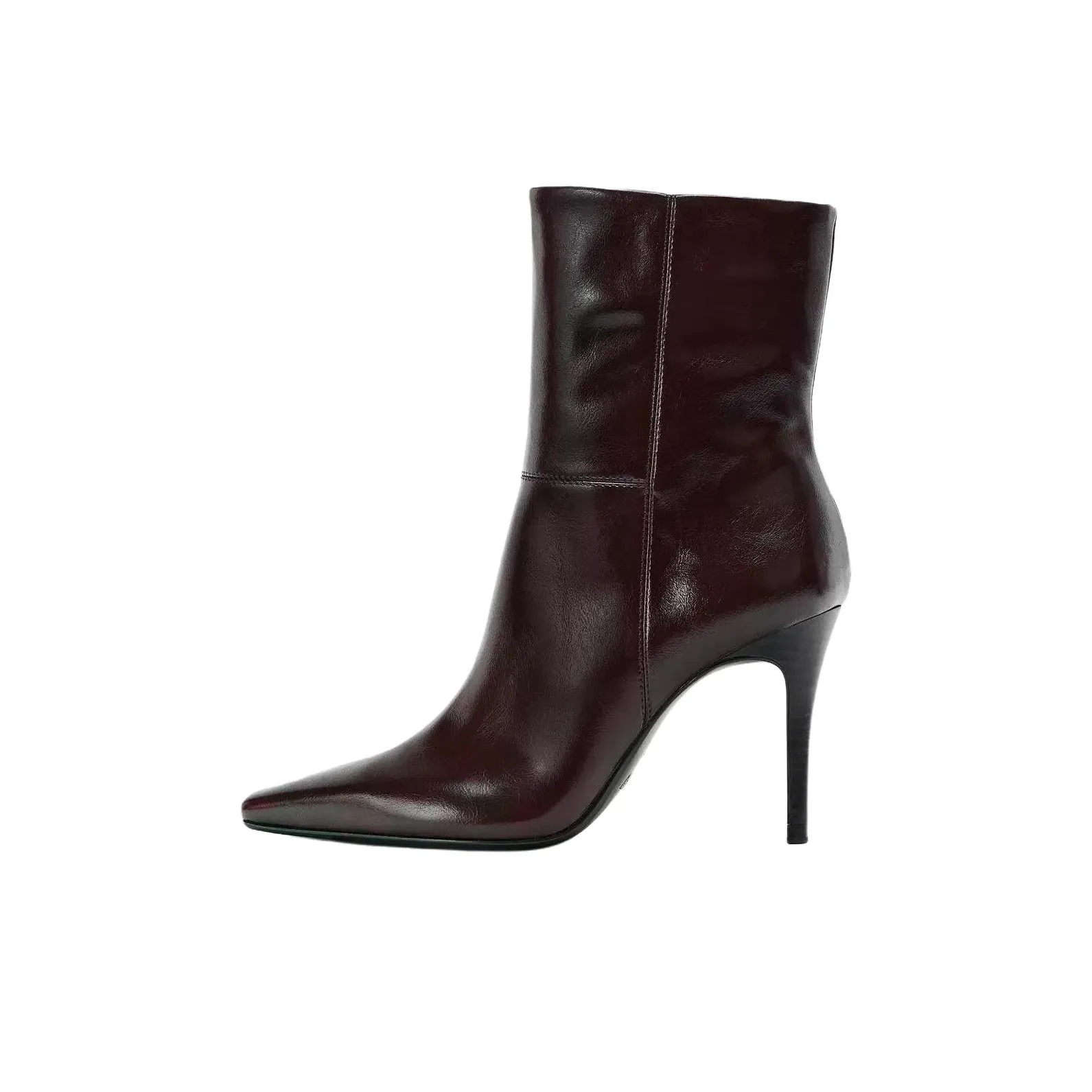 ZARA Ботильоны 9 см Женские Темно-красный Цвет