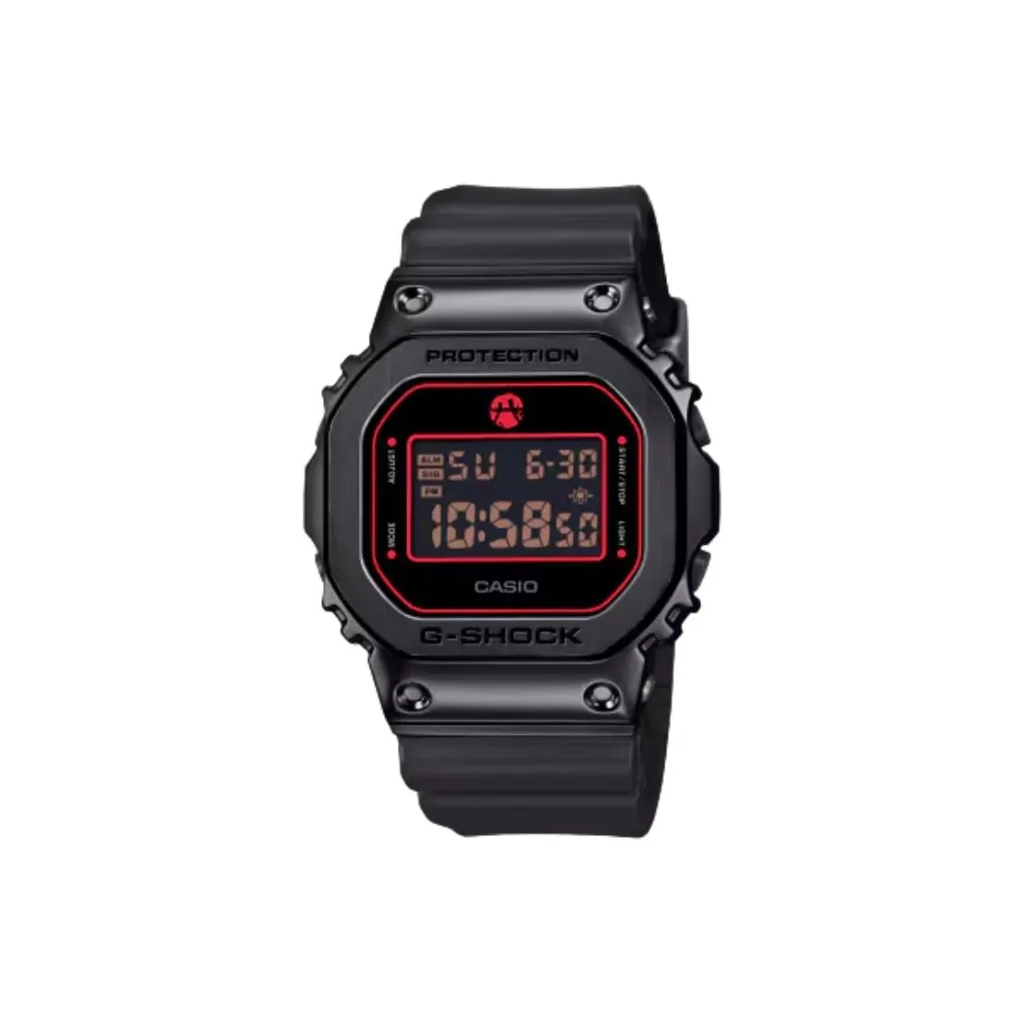 CASIO Кварцевый механизм Унисекс Коллекция DIGITAL Циферблат Блок Часы 49,6мм*43,2мм*12,9мм Черный