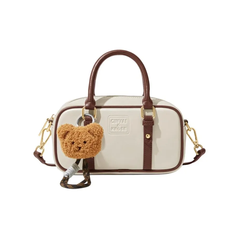 CinvaiKrose Сумка через плечо из синтетической кожи сумка сумка для боулинга маленькая женская черная коричневая