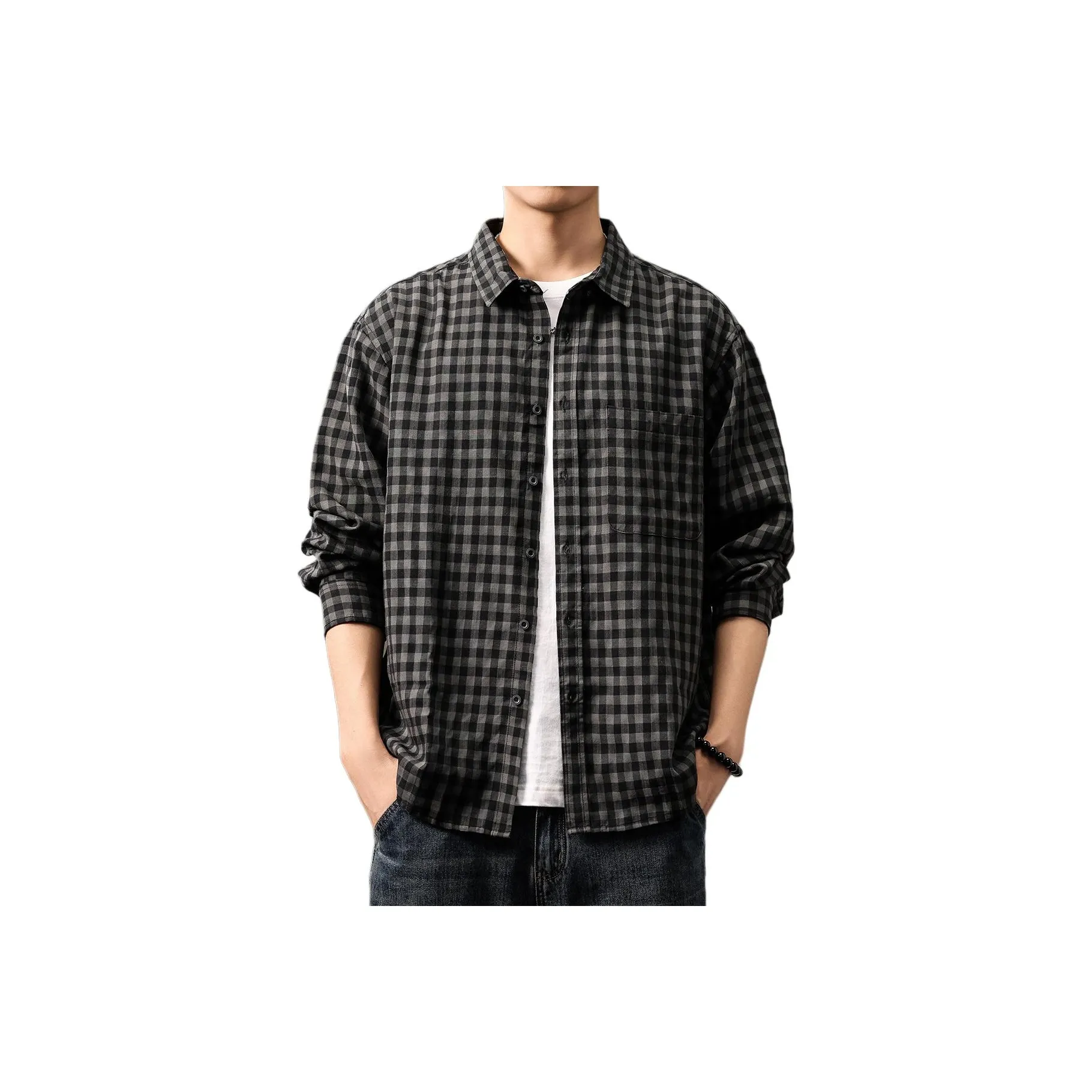 GUISE Осенняя рубашка свободный крой унисекс