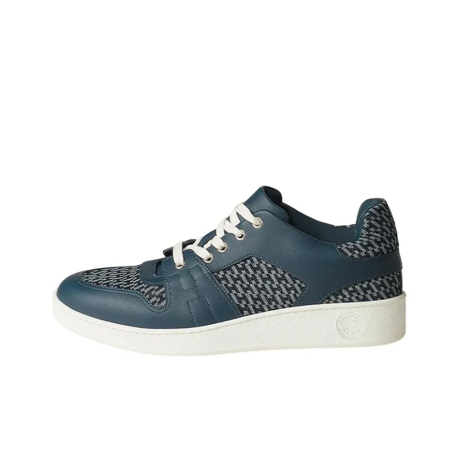 HERMES Skateboard Shoes Men Low-Top Blue