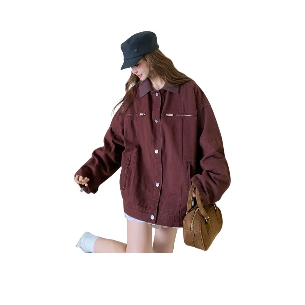 MEXICAN Красный Женские Джинсовые Куртки