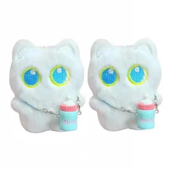 LOGISTAR Молоко Соски Черный Котенок Белый Котенок Плюшевая Подвеска 10 см Рекомендуемая Высота