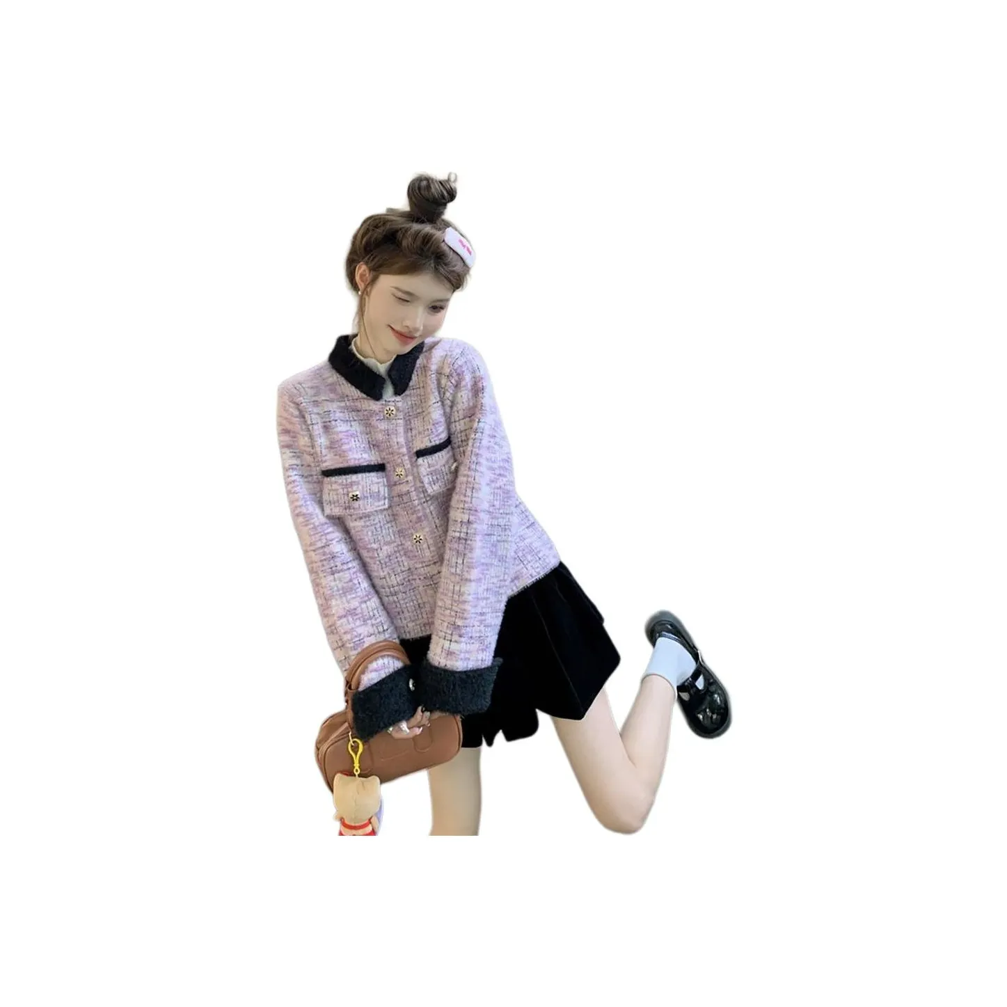 REMOULD Фиолетовый Высокое качество Утолщенная ткань Женский трикотаж