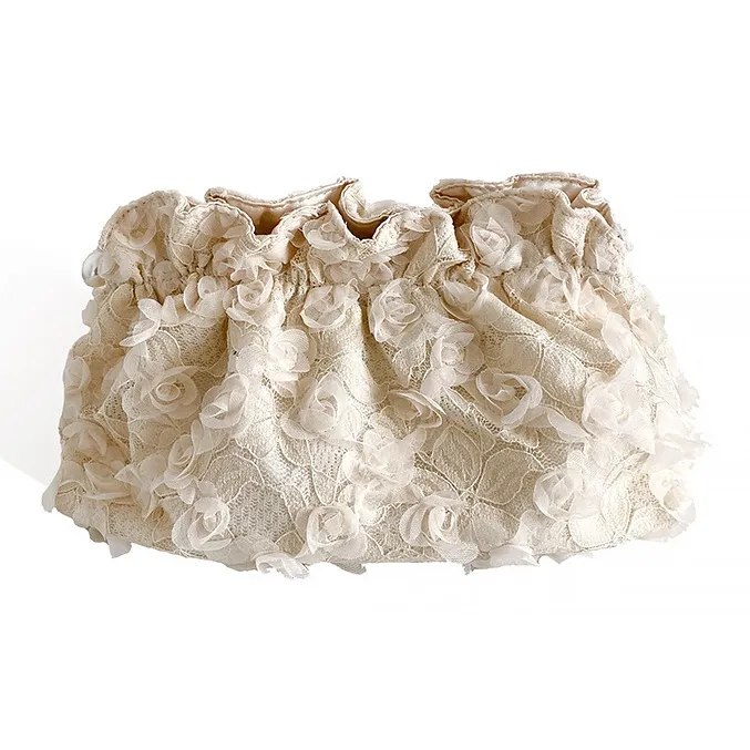 RULINSHI Портативный CHANEL Inspired Мешок для хранения Хранение Evening Bag Кружево Клатч Makeup Bag Сумка для туалетных принадлежностей