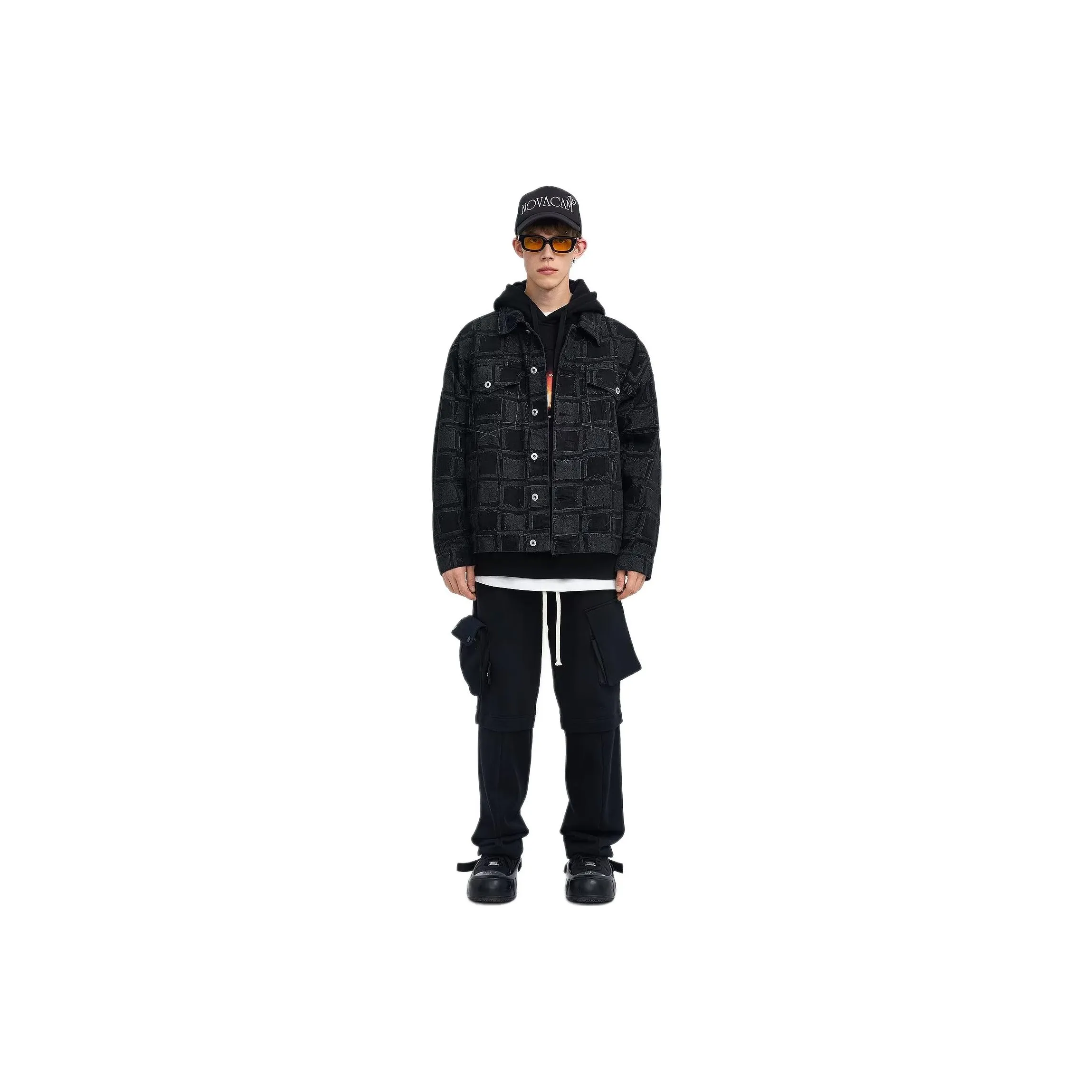 GEOGRE ALEX Черный Мужской Джинсовый Куртка