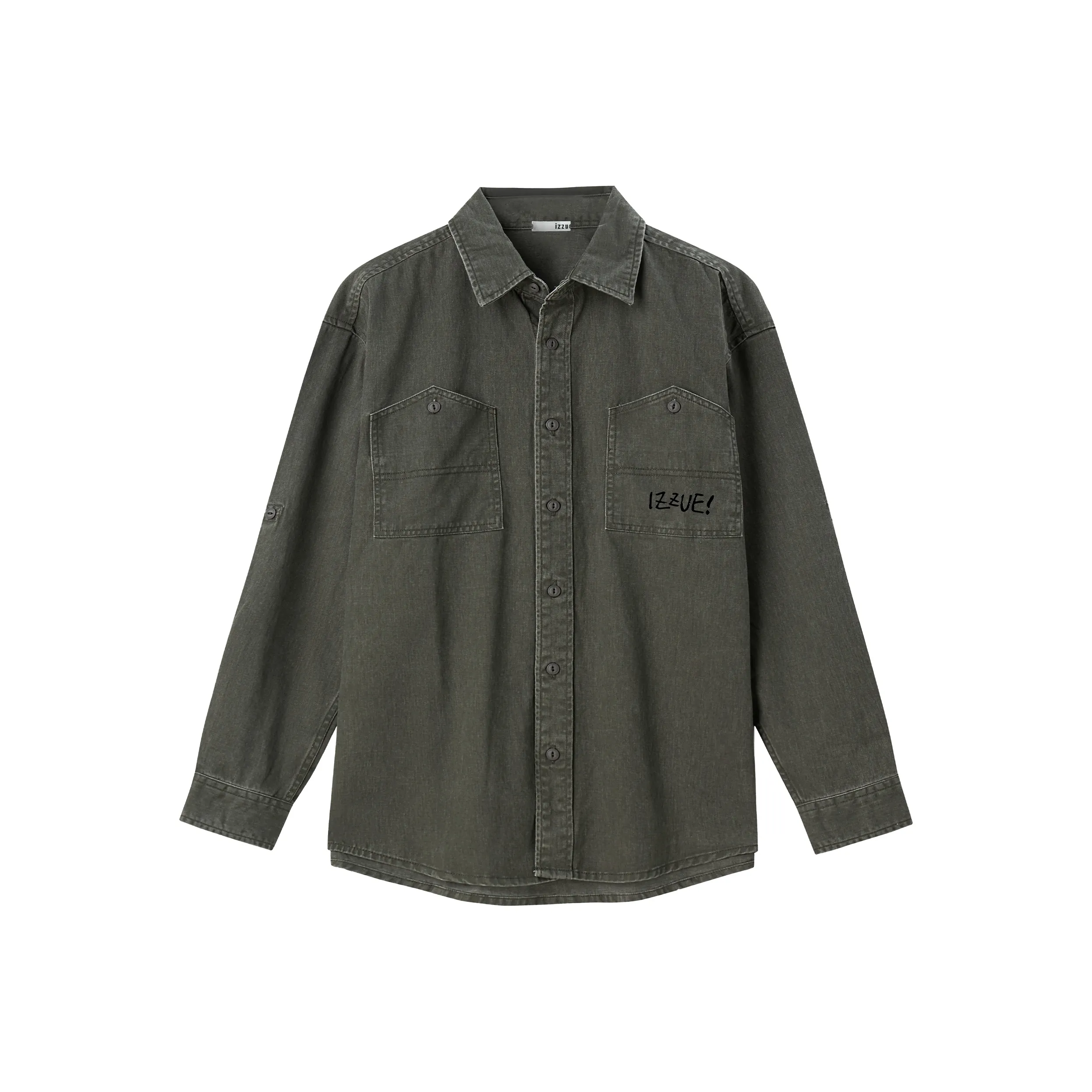 Izzue Армейский зеленый Унисекс Рубашки