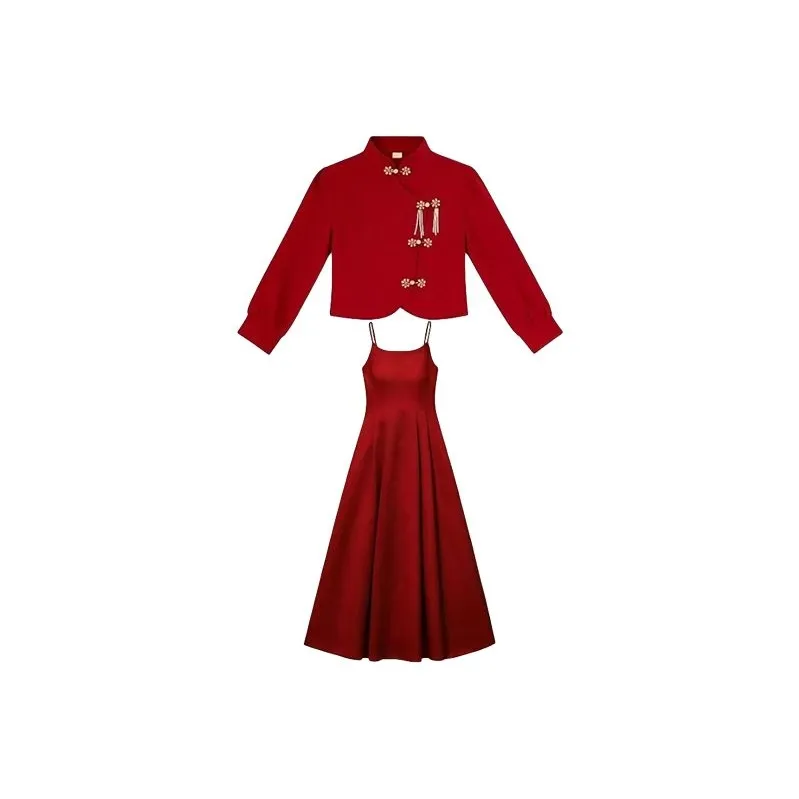 COVT Пальто+Платье Женские Комплекты с Юбкой