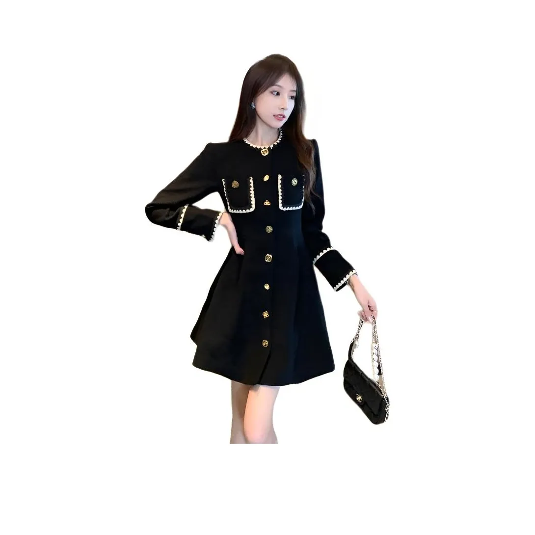 XIANSINIAO Длинное платье с длинными рукавами женское