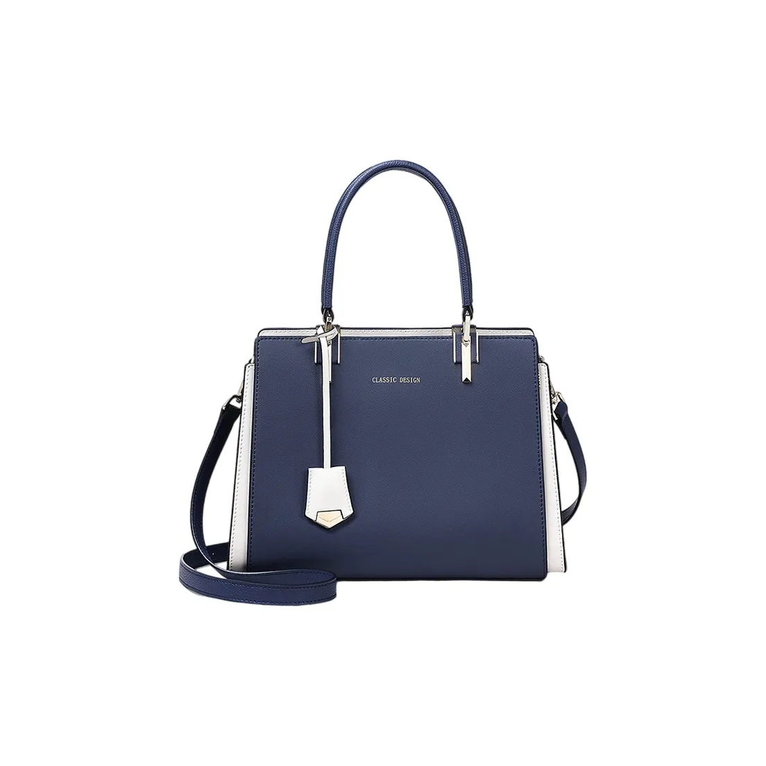 PESASRIE Коровья кожа Одно плечо Сумка Стандартная Женская Синяя