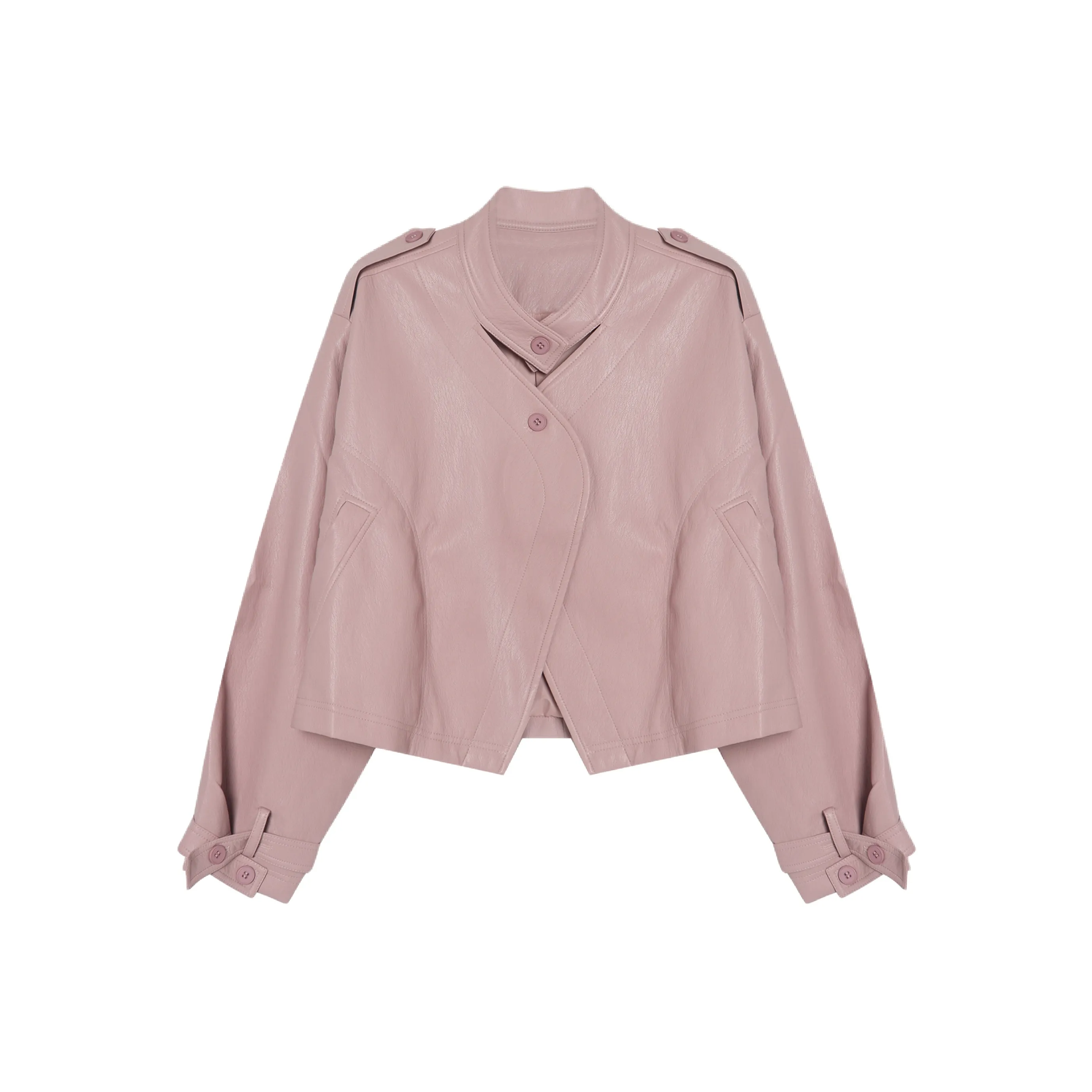 GZQJ Кожа Куртка Пальто Женские