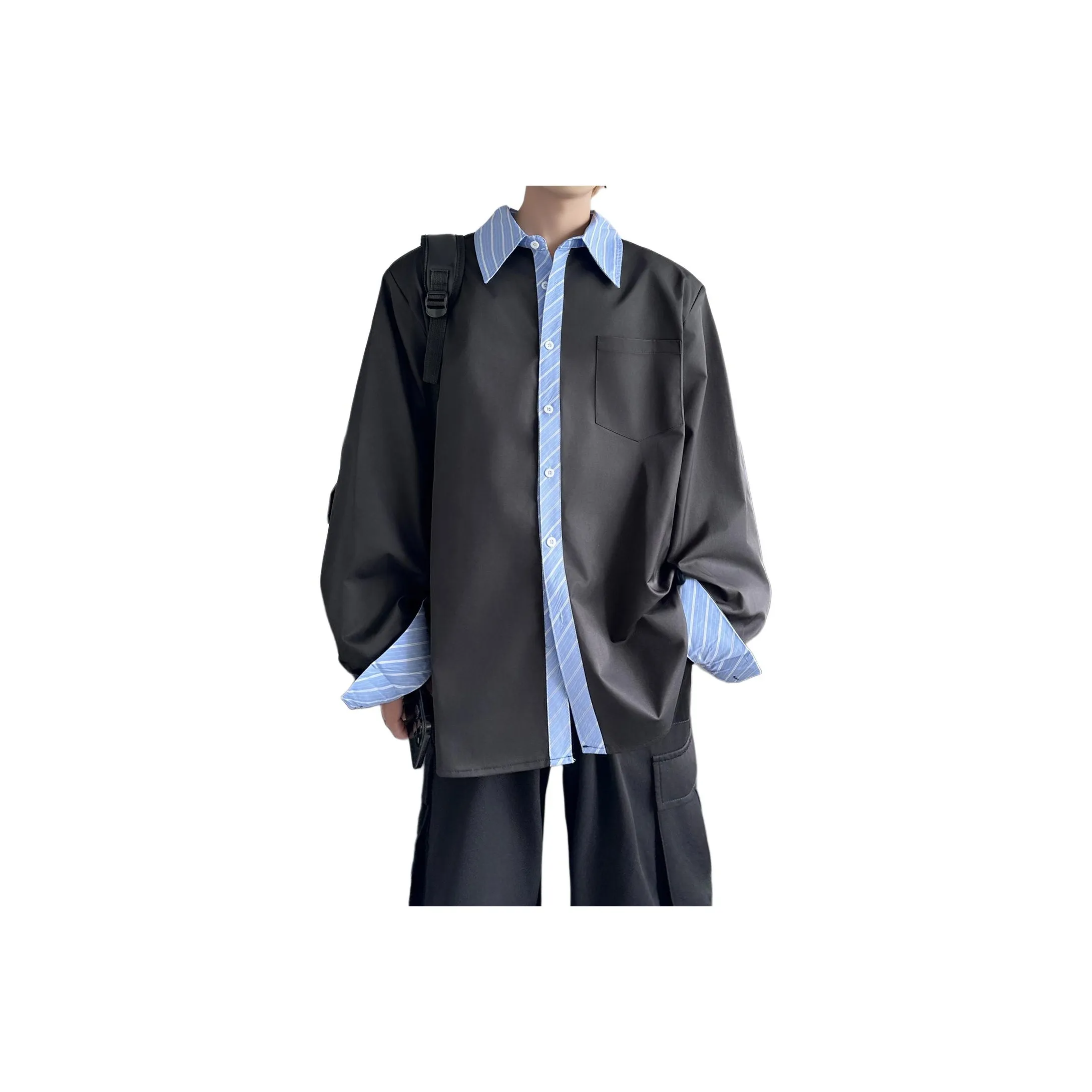 NEAR HERE Черный Унисекс Рубашки