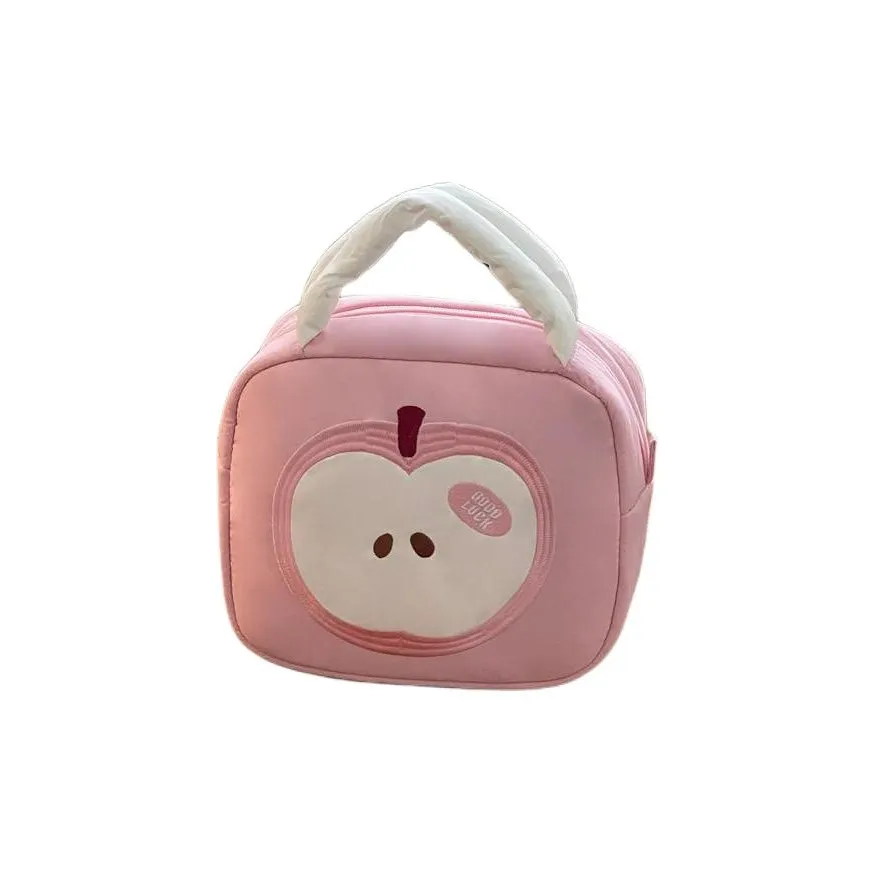 RULINSHI Милый Яблоко Сумка для Женщин Портативный Большой Объем Уход за Кожей Органайзер Путешественный Холодильник