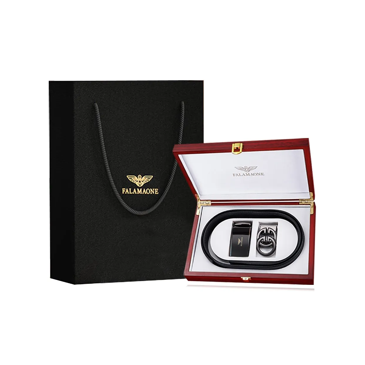 FALAMAONE Ремень из натуральной коровьей кожи мужской ширина 3,5 см