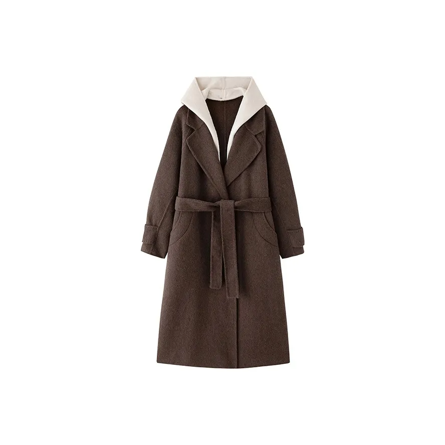 Devanro Темный кофейный женский пальто