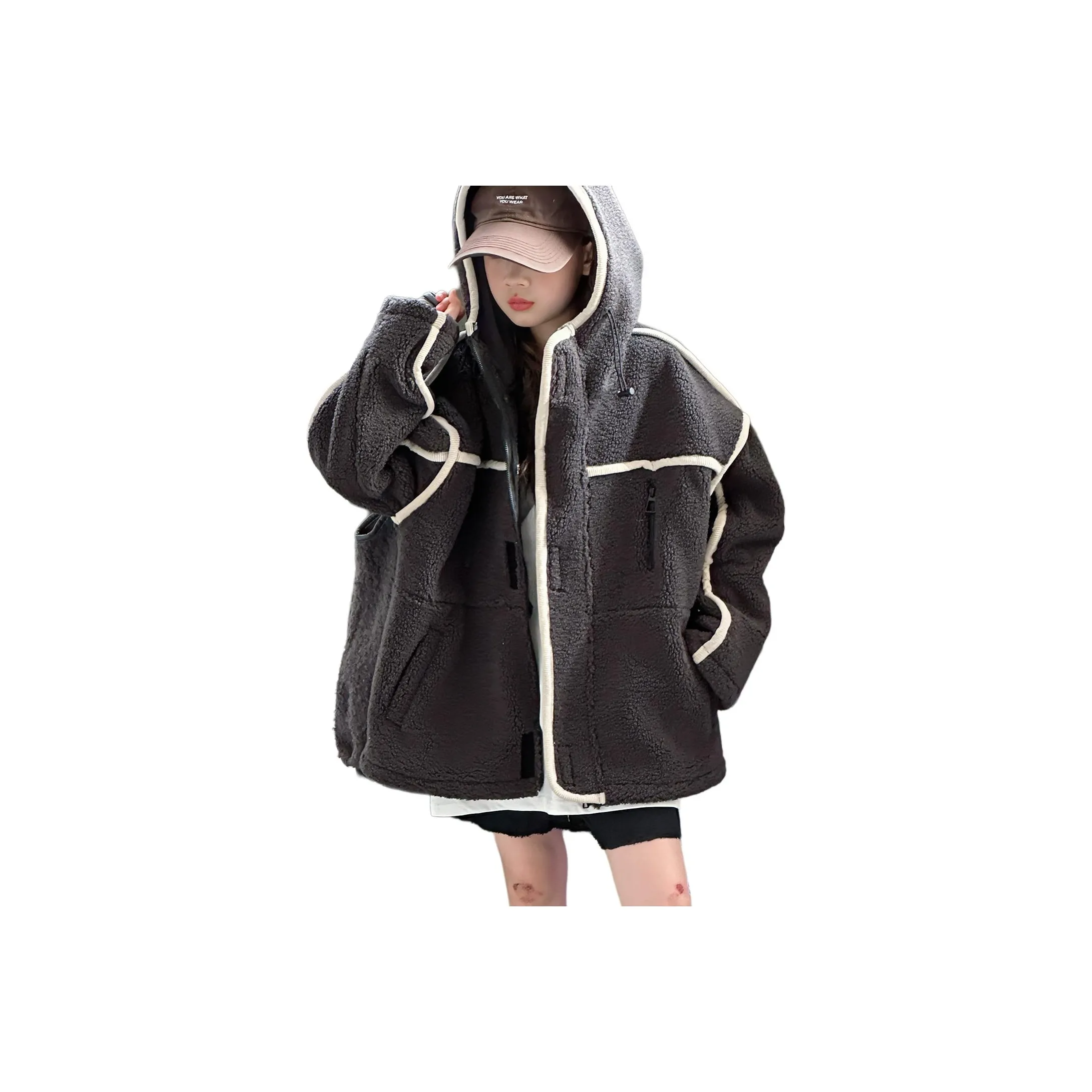 M JBABY Серый Детский Шерстяное Пальто