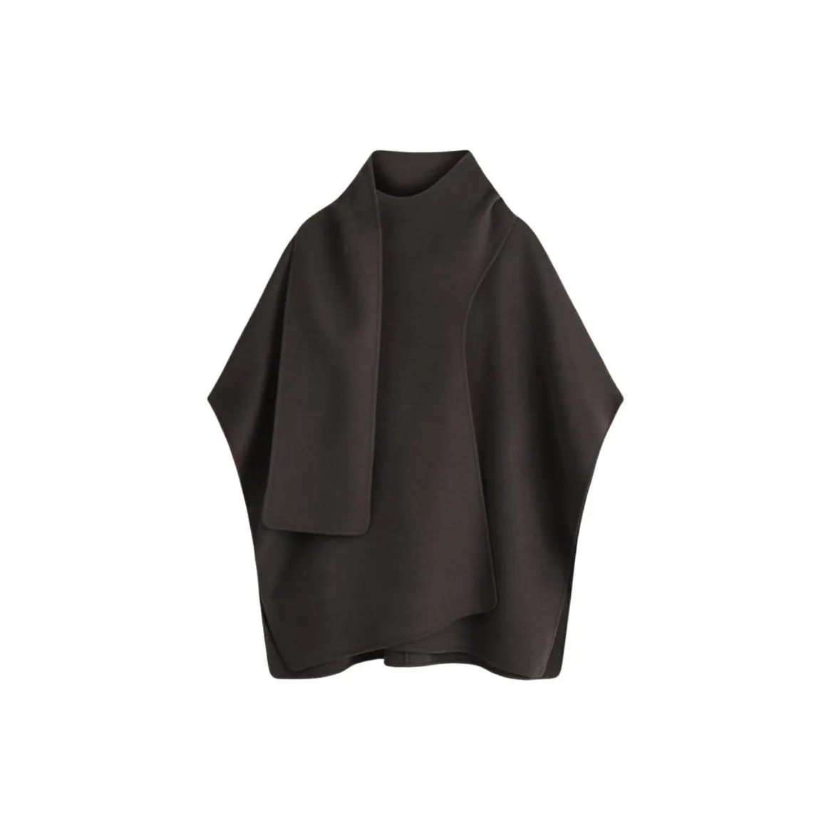 COS Мериносовая шерсть Палантины Женские Темно-коричневый