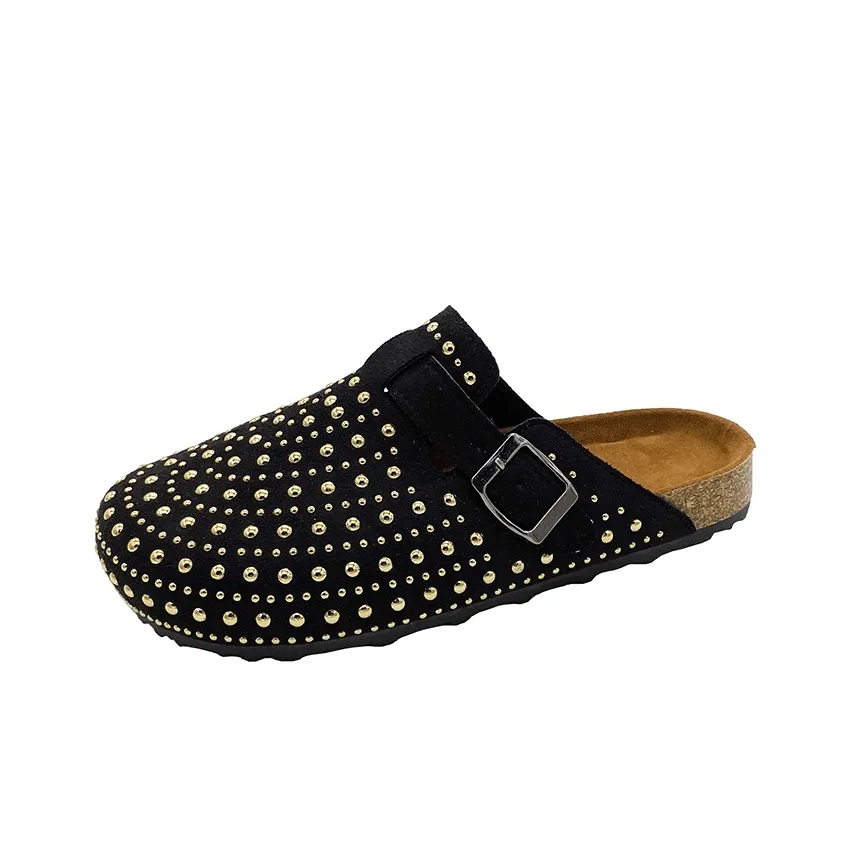 Wuji Резиновые закрытые носок с пробковой стелькой тапочки для женщин