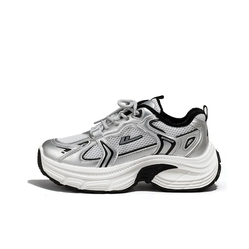 Warrior Термический Увеличивающий Высоту Устойчивый к Износу Низкий Топ Утепленная Обувь Женская Серебряный Серый Черный