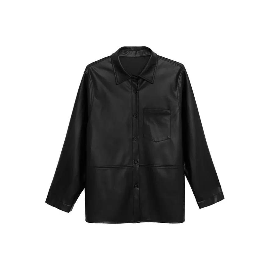 UNSPECIFIED Arc Swing ПУ (полиуретан) Пальто Женское