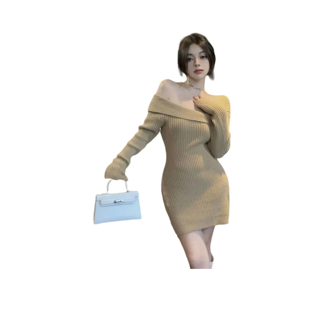 XIANSINIAO Длинное платье с длинными рукавами женское