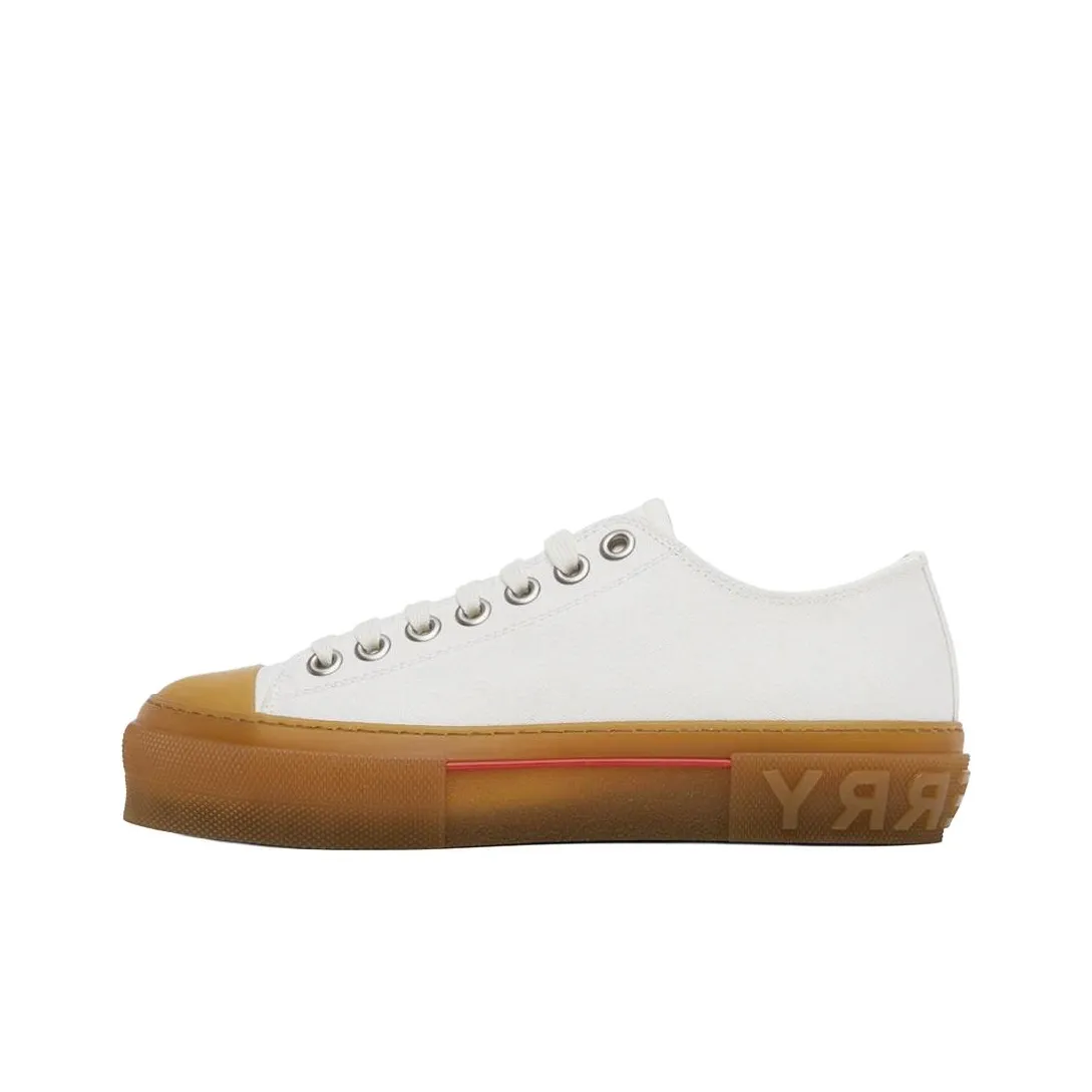 Burberry Низкий Топ Стильный Скейтбординг Мужской Белый